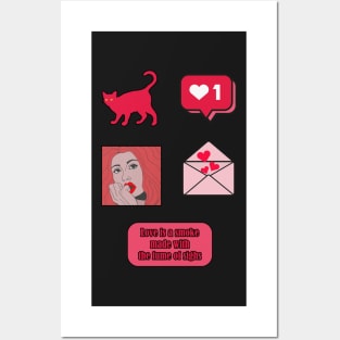 Valentines day sticker pack Posters and Art